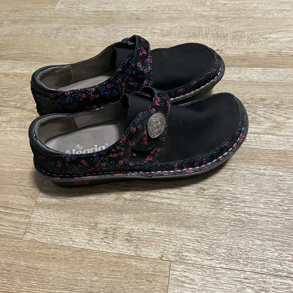 ALEGRIA FLORAL DEN-489 LEATHER SHOES SIZE 37 (7)